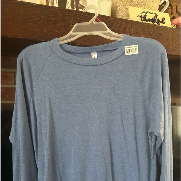 Light Blue American Apperal Long Sleeve T- Shirt - Picture 6 of 7